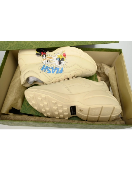 premium reps Gucci Rhyton x Disney Donald Duck sneakers at Shoes Official. Shop iconic styles from top brands
