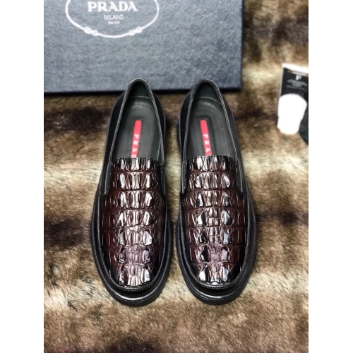 Prada leather shoes 095,PRADA SNEAKERS,Luxury Shoes