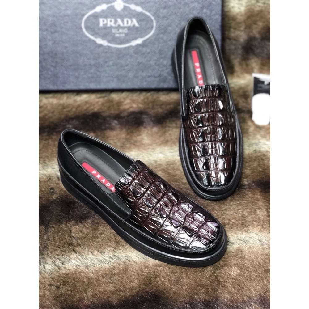 Prada leather shoes 095,PRADA SNEAKERS,Luxury Shoes