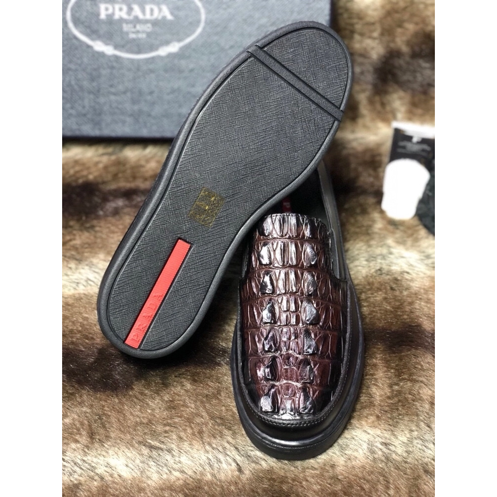 Prada leather shoes 095,PRADA SNEAKERS,Luxury Shoes