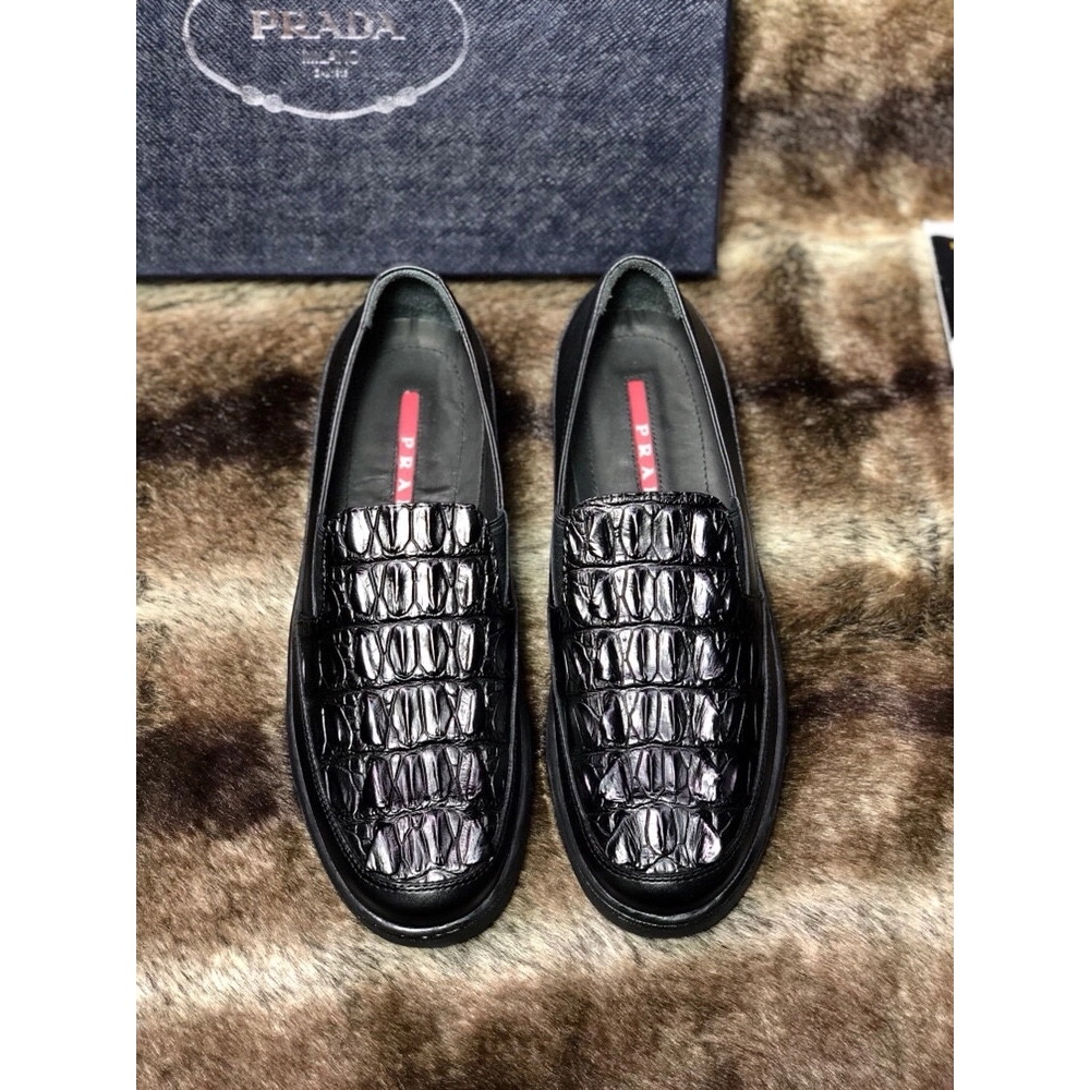 Prada leather shoes 096,PRADA SNEAKERS,Luxury Shoes