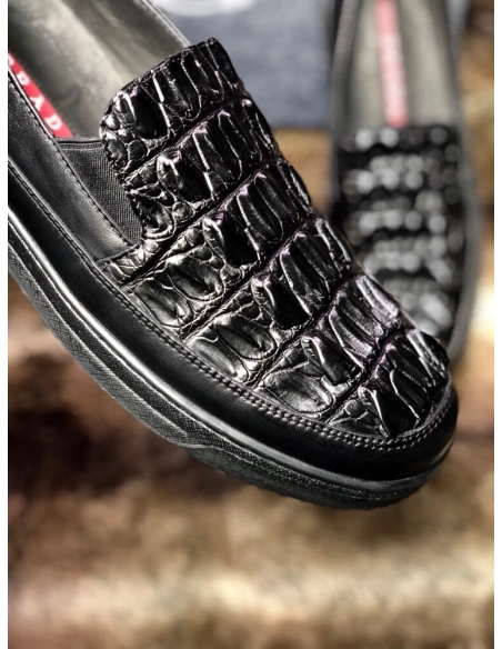 Prada leather shoes 096,PRADA SNEAKERS,Luxury Shoes