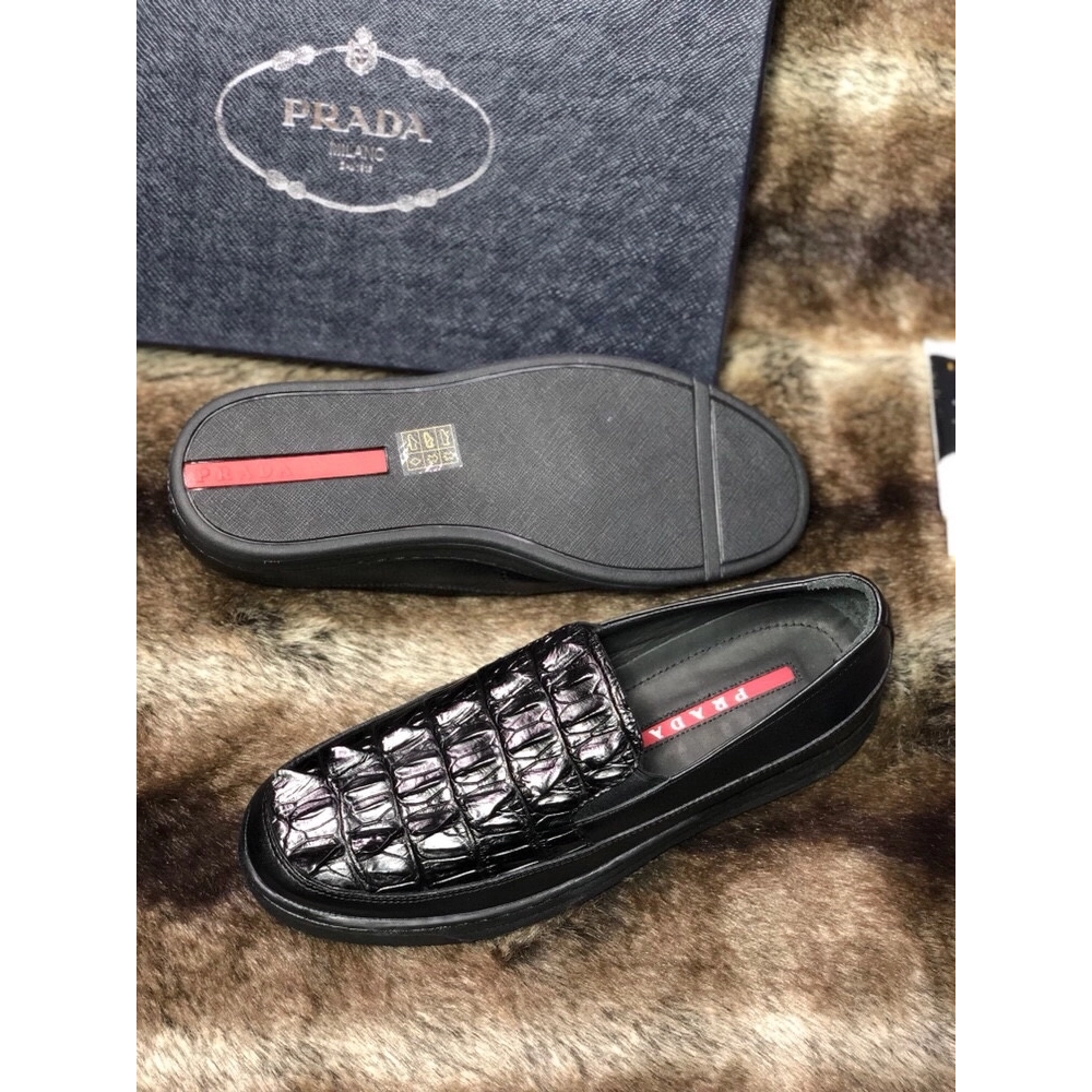 Prada leather shoes 096,PRADA SNEAKERS,Luxury Shoes