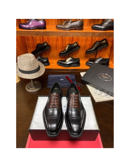 Prada leather shoes 070,PRADA SNEAKERS,Luxury Shoes