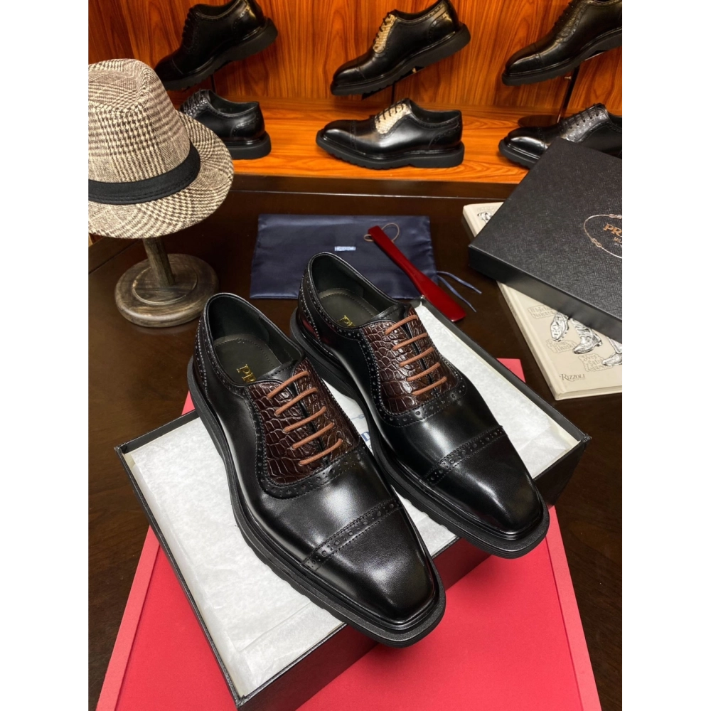 Prada leather shoes 070,PRADA SNEAKERS,Luxury Shoes