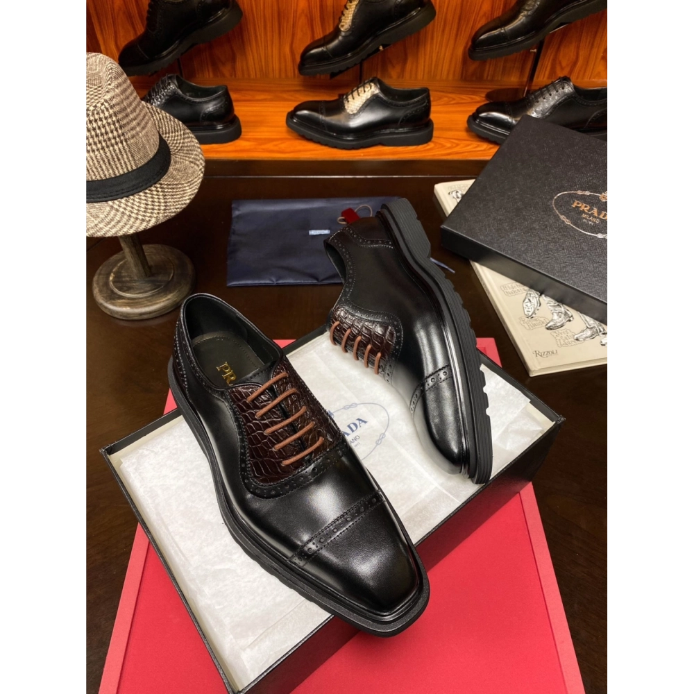 Prada leather shoes 070,PRADA SNEAKERS,Luxury Shoes