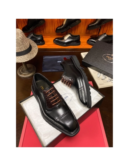 Prada leather shoes 070,PRADA SNEAKERS,Luxury Shoes