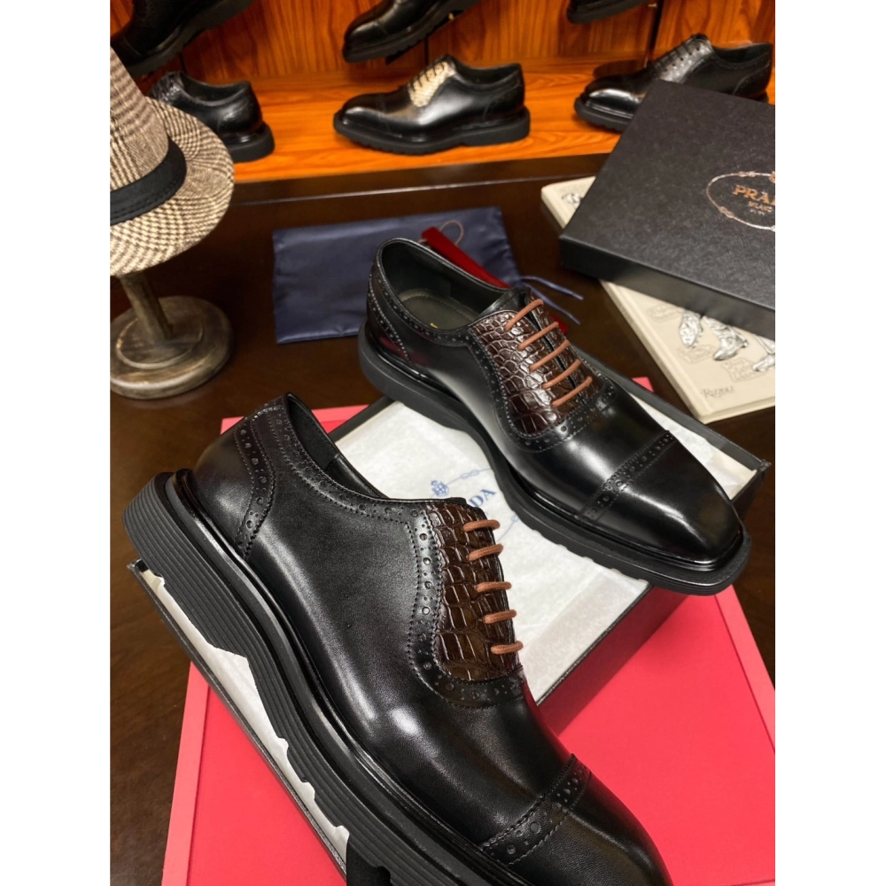 Prada leather shoes 070,PRADA SNEAKERS,Luxury Shoes