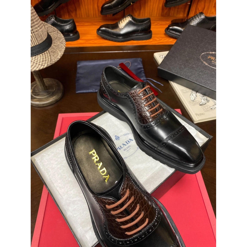 Prada leather shoes 070,PRADA SNEAKERS,Luxury Shoes