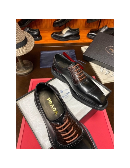Prada leather shoes 070,PRADA SNEAKERS,Luxury Shoes