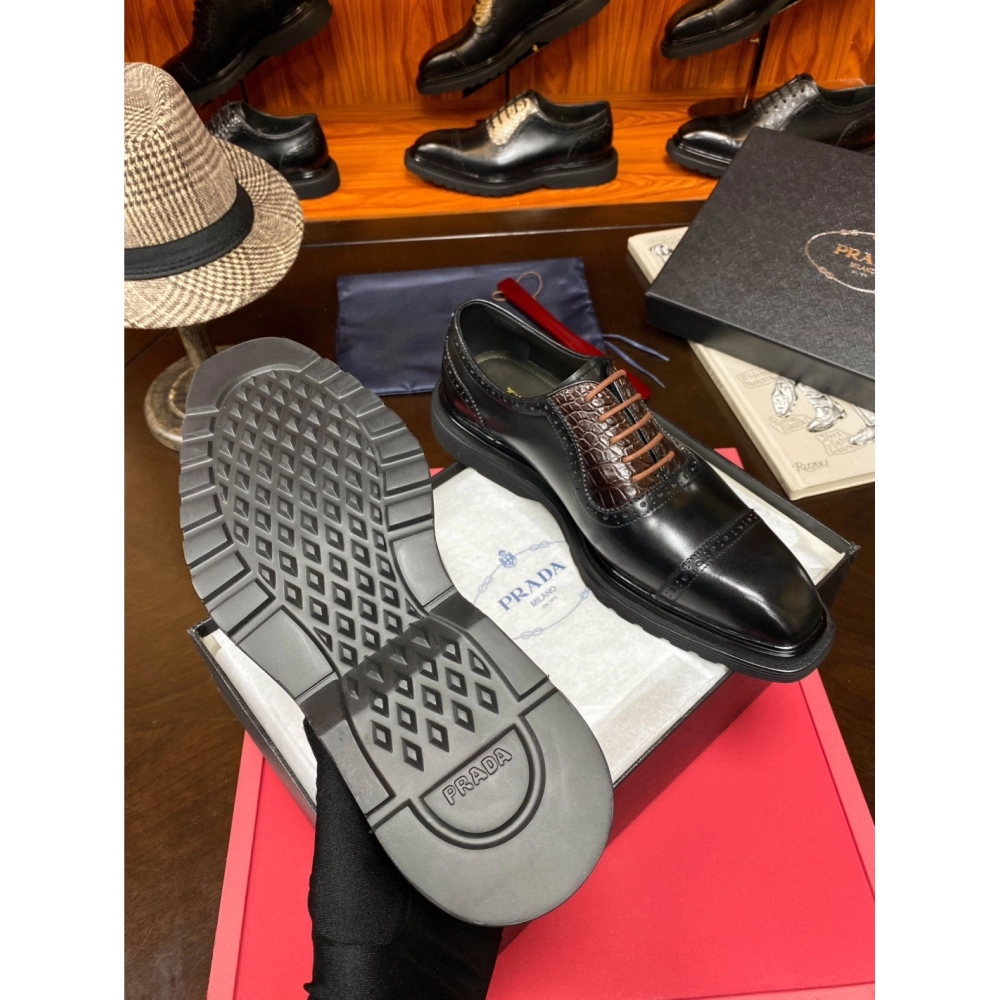Prada leather shoes 070,PRADA SNEAKERS,Luxury Shoes