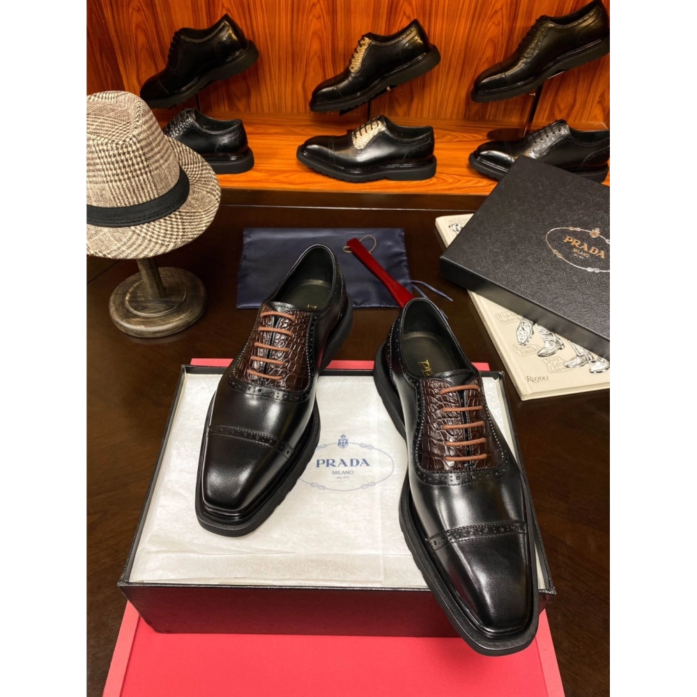 Prada leather shoes 070,PRADA SNEAKERS,Luxury Shoes