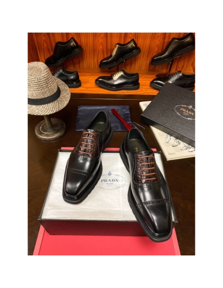 Prada leather shoes 070,PRADA SNEAKERS,Luxury Shoes