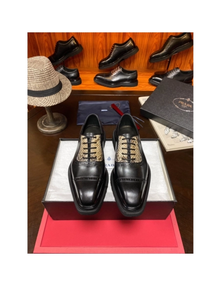 Prada leather shoes 068,PRADA SNEAKERS,Luxury Shoes