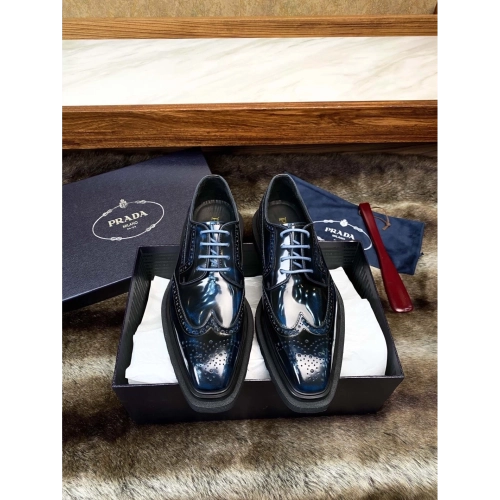 Prada leather shoes 094,PRADA SNEAKERS,Luxury Shoes