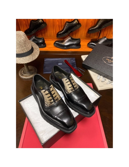 Prada leather shoes 068,PRADA SNEAKERS,Luxury Shoes