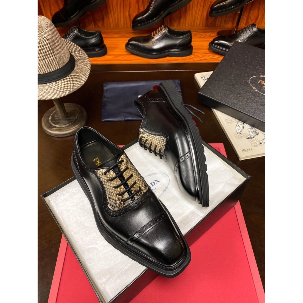 Prada leather shoes 068,PRADA SNEAKERS,Luxury Shoes