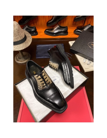Prada leather shoes 068,PRADA SNEAKERS,Luxury Shoes