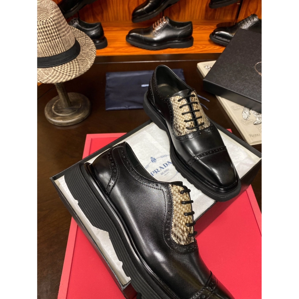 Prada leather shoes 068,PRADA SNEAKERS,Luxury Shoes