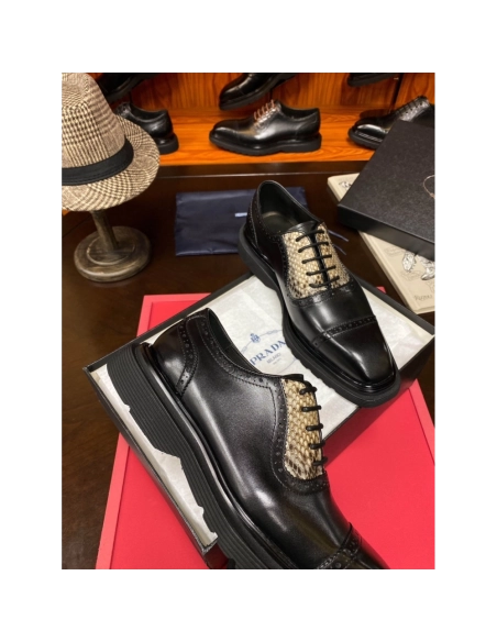 Prada leather shoes 068,PRADA SNEAKERS,Luxury Shoes