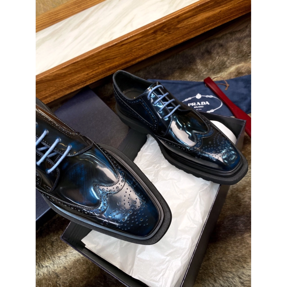 Prada leather shoes 094,PRADA SNEAKERS,Luxury Shoes