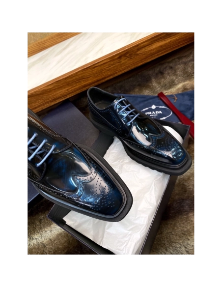 Prada leather shoes 094,PRADA SNEAKERS,Luxury Shoes