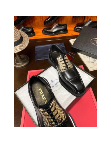 Prada leather shoes 068,PRADA SNEAKERS,Luxury Shoes