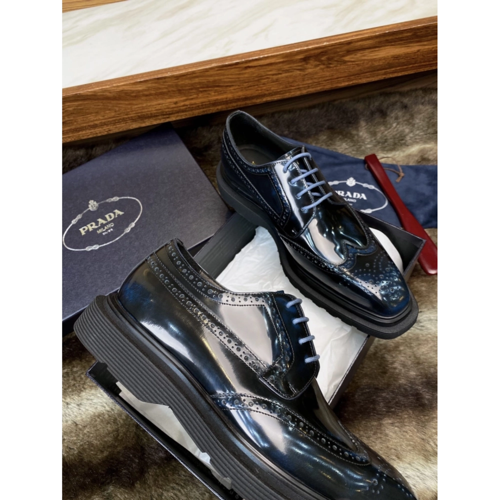 Prada leather shoes 094,PRADA SNEAKERS,Luxury Shoes