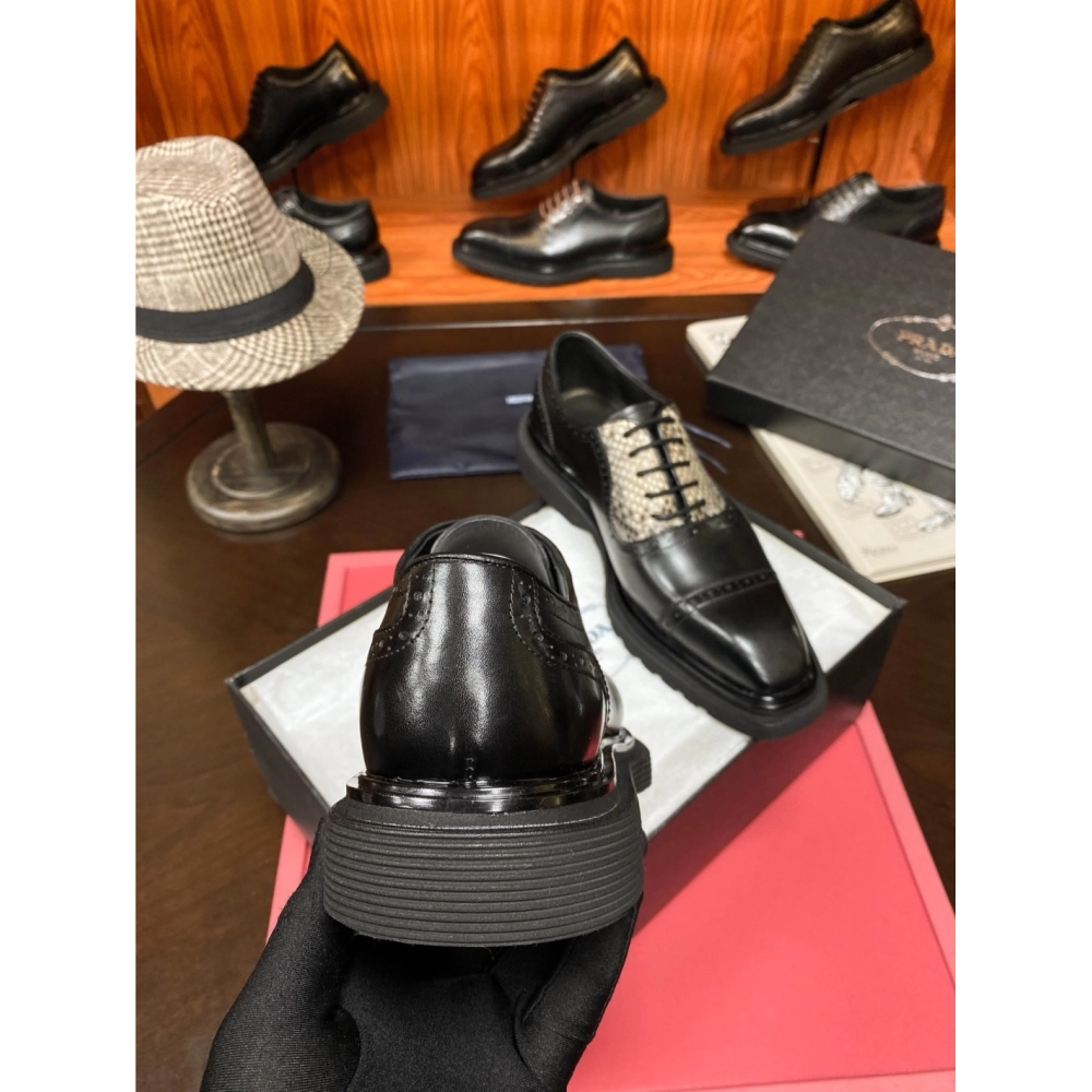 Prada leather shoes 068,PRADA SNEAKERS,Luxury Shoes