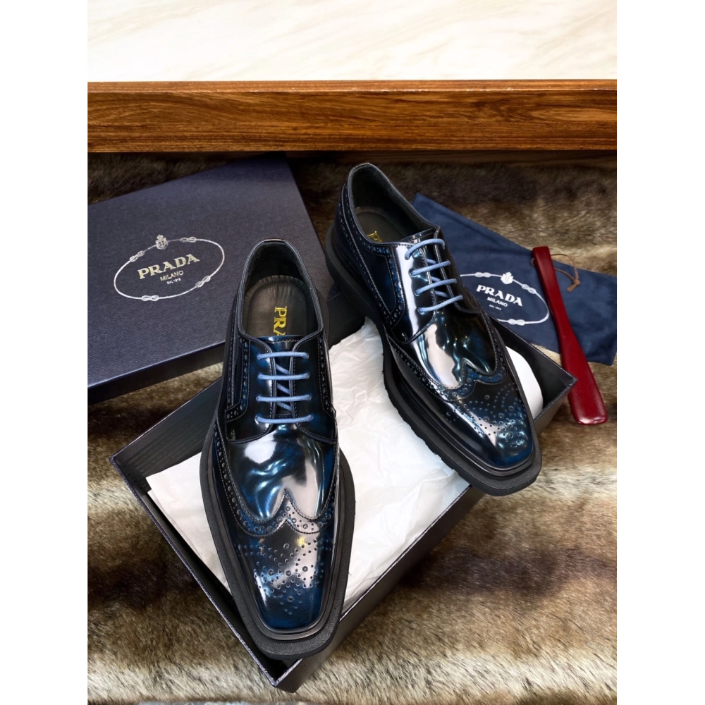 Prada leather shoes 094,PRADA SNEAKERS,Luxury Shoes