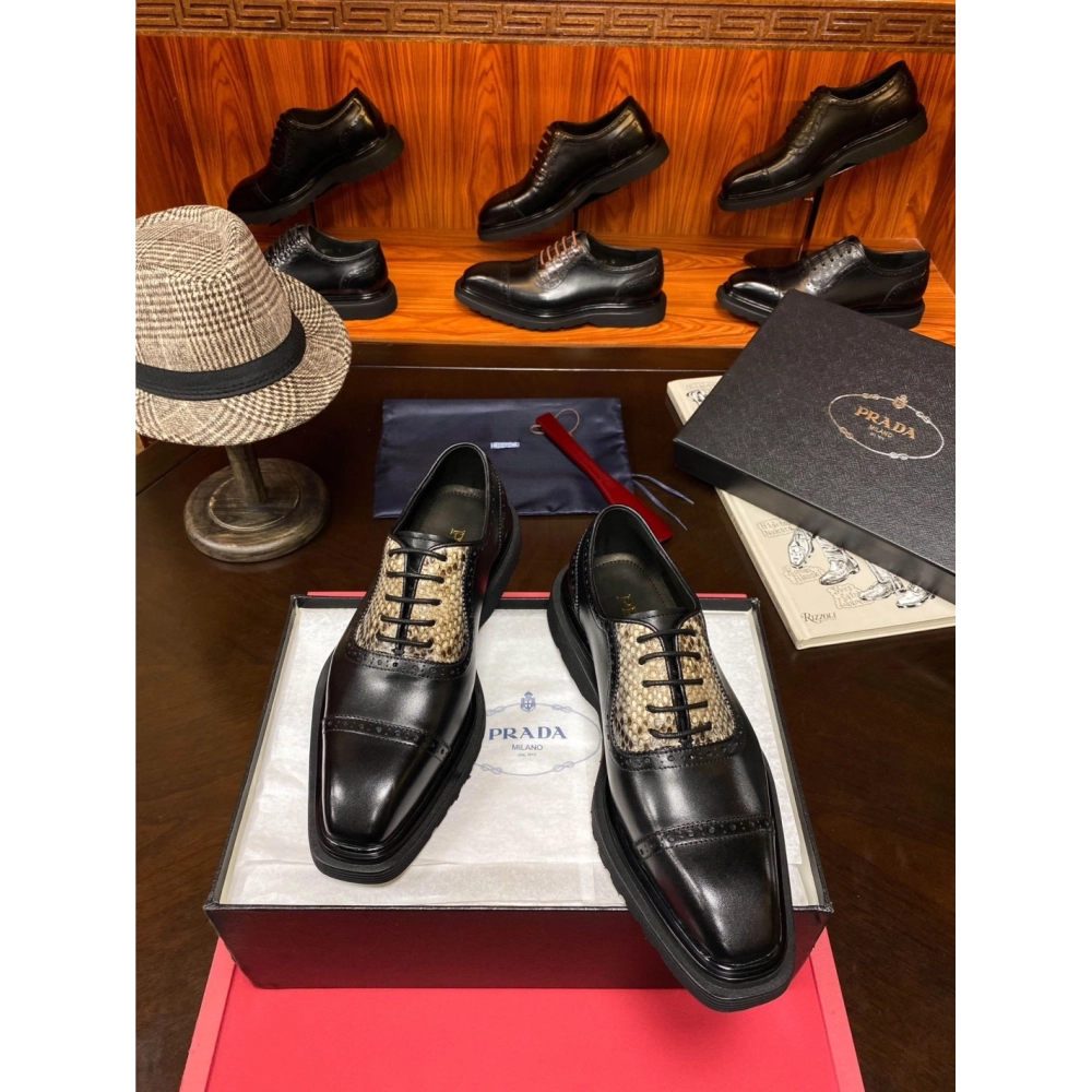Prada leather shoes 068,PRADA SNEAKERS,Luxury Shoes