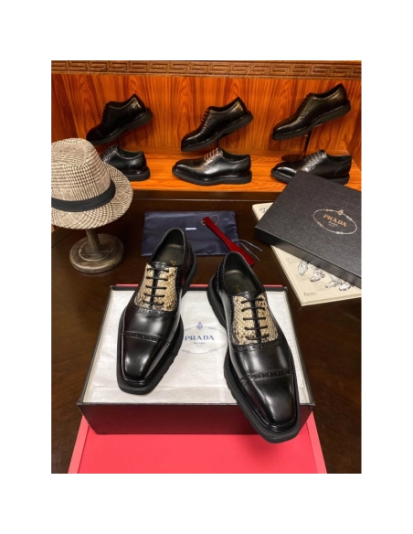 Prada leather shoes 068,PRADA SNEAKERS,Luxury Shoes