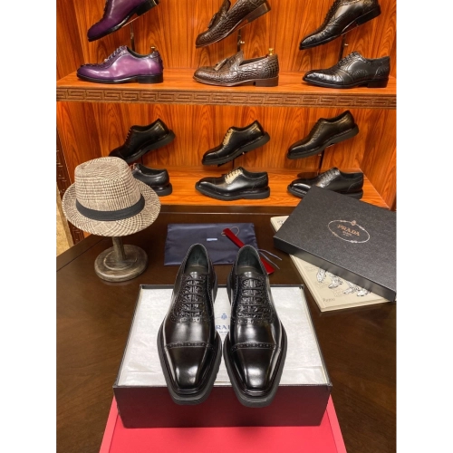 Prada leather shoes 069,PRADA SNEAKERS,Luxury Shoes