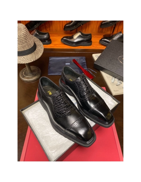 Prada leather shoes 069,PRADA SNEAKERS,Luxury Shoes