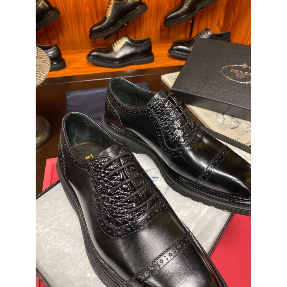 Prada leather shoes 069,PRADA SNEAKERS,Luxury Shoes
