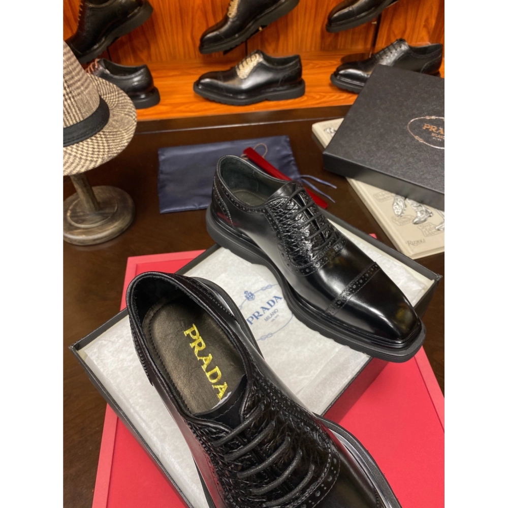 Prada leather shoes 069,PRADA SNEAKERS,Luxury Shoes