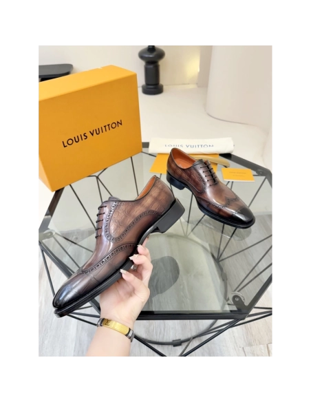 Louis Vuitton leather shoes 060,Louis Vuitton Leather Shoes,LOUIS VUITTON Sneakers,Business Shoes