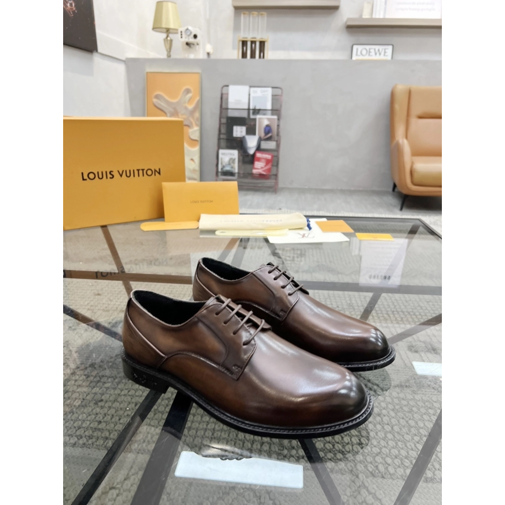 Louis Vuitton leather shoes 096,Louis Vuitton Leather Shoes,LOUIS VUITTON Sneakers,Business Shoes