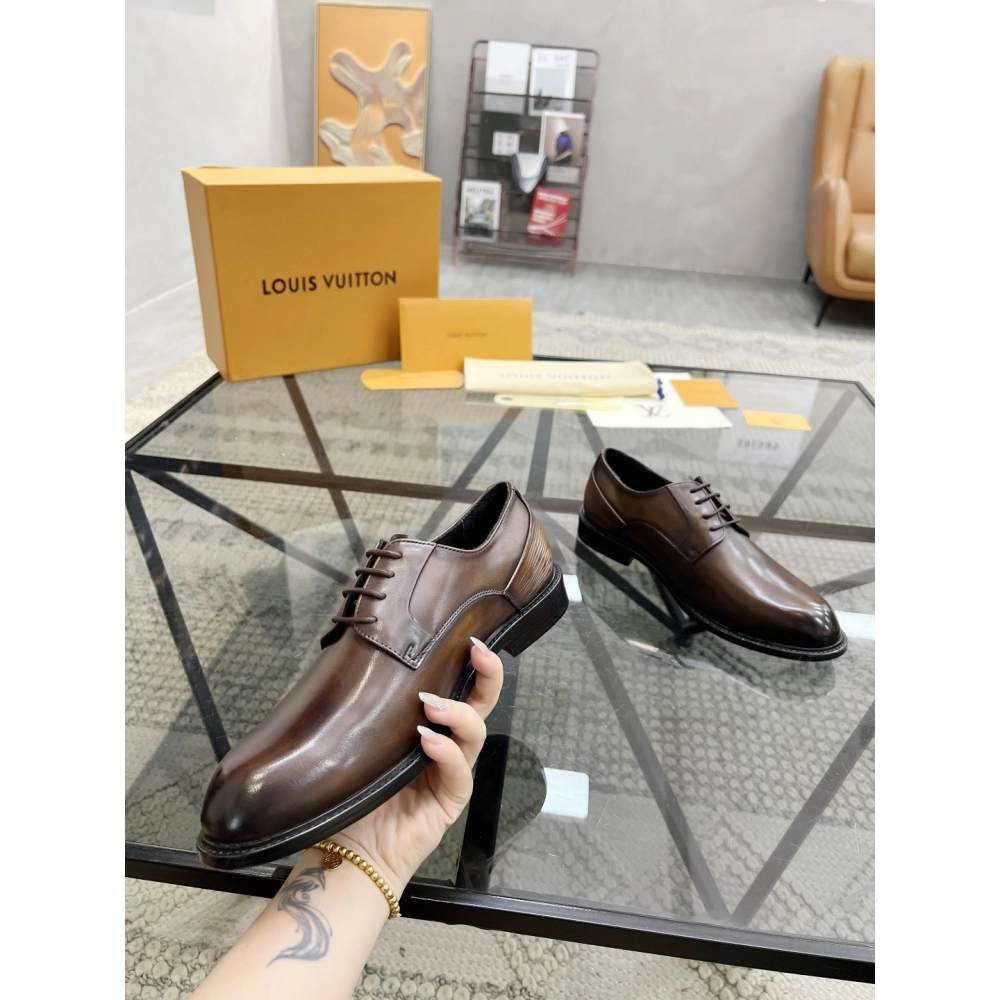 Louis Vuitton leather shoes 096,Louis Vuitton Leather Shoes,LOUIS VUITTON Sneakers,Business Shoes