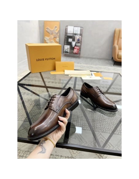 Louis Vuitton leather shoes 096,Louis Vuitton Leather Shoes,LOUIS VUITTON Sneakers,Business Shoes