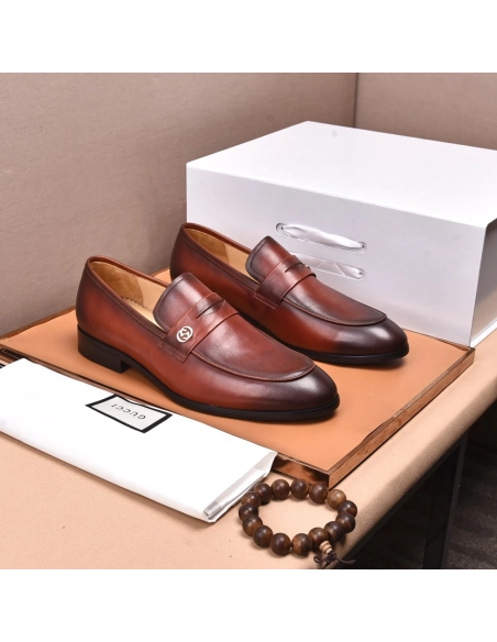 Gucci leather shoes 085,GUCCI SHOES,Business Shoes