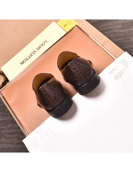 Louis Vuitton leather shoes 022,Louis Vuitton Leather Shoes,LOUIS VUITTON Sneakers,Business Shoes