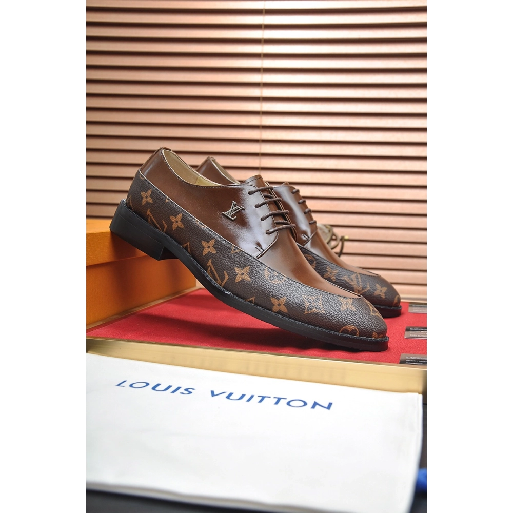Louis Vuitton leather shoes 044,Louis Vuitton Leather Shoes,LOUIS VUITTON Sneakers,Business Shoes