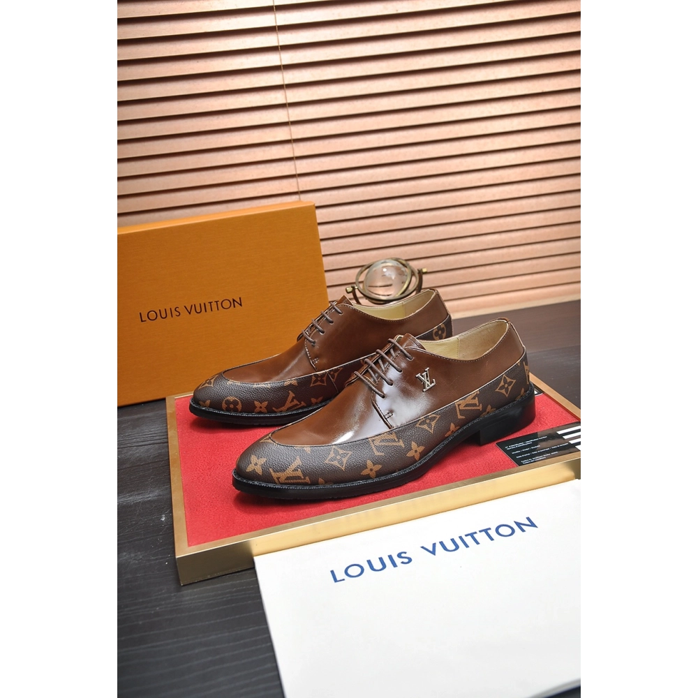 Louis Vuitton leather shoes 044,Louis Vuitton Leather Shoes,LOUIS VUITTON Sneakers,Business Shoes