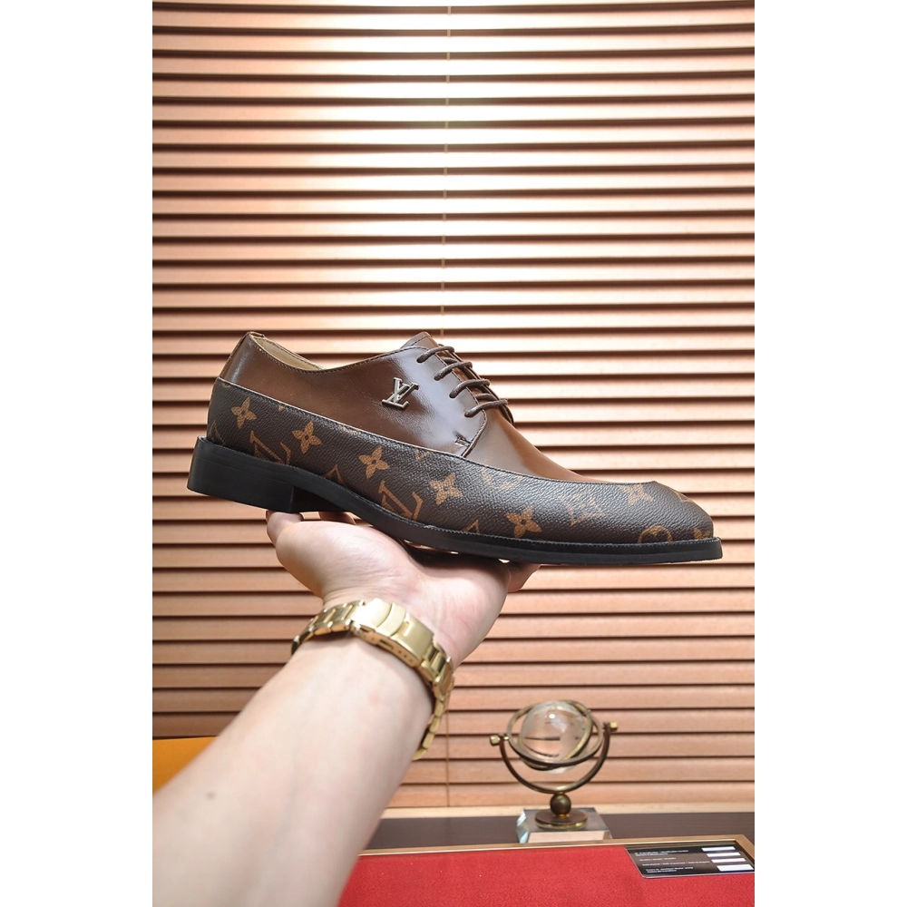 Louis Vuitton leather shoes 044,Louis Vuitton Leather Shoes,LOUIS VUITTON Sneakers,Business Shoes