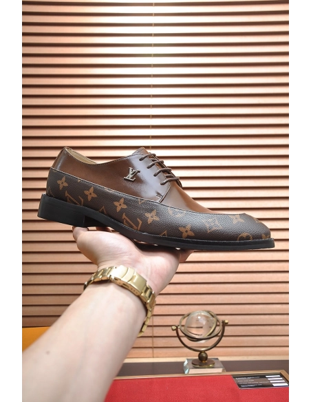 Louis Vuitton leather shoes 044,Louis Vuitton Leather Shoes,LOUIS VUITTON Sneakers,Business Shoes