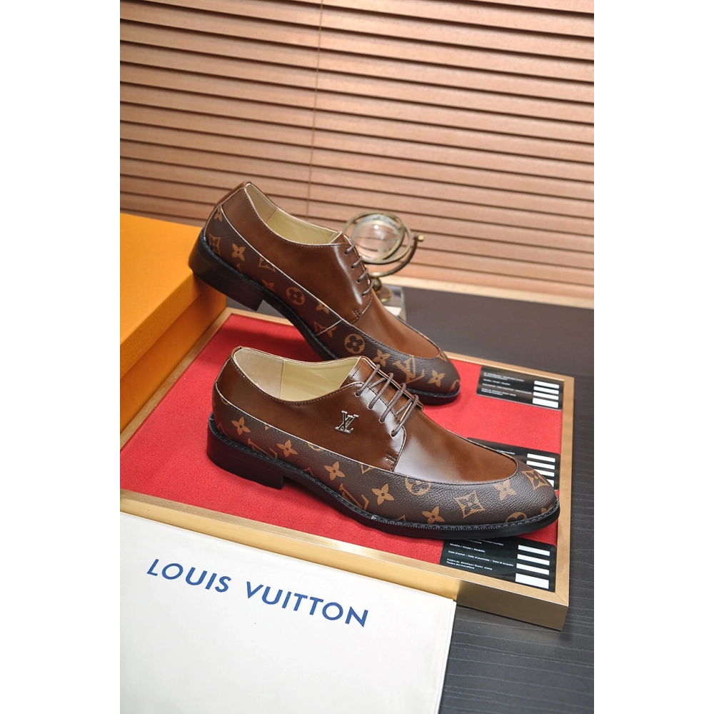 Louis Vuitton leather shoes 044,Louis Vuitton Leather Shoes,LOUIS VUITTON Sneakers,Business Shoes