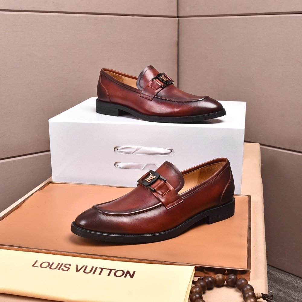 Louis Vuitton leather shoes 074,Louis Vuitton Leather Shoes,LOUIS VUITTON Sneakers,Business Shoes