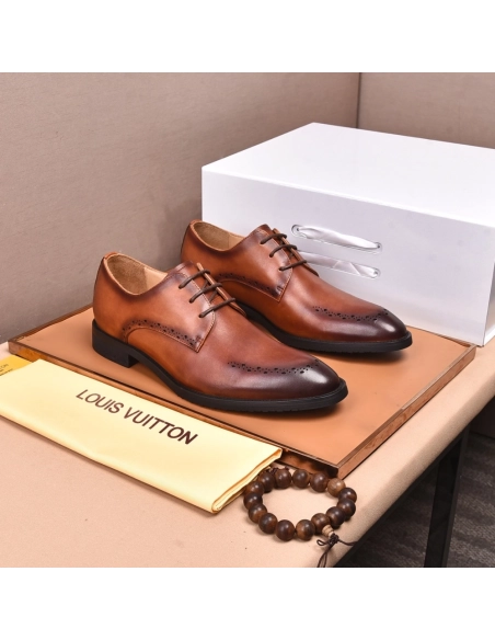 Louis Vuitton leather shoes 075,Louis Vuitton Leather Shoes,LOUIS VUITTON Sneakers,Business Shoes