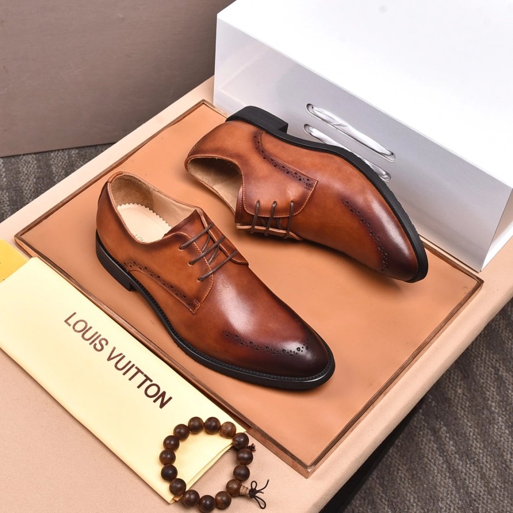 Louis Vuitton leather shoes 075,Louis Vuitton Leather Shoes,LOUIS VUITTON Sneakers,Business Shoes